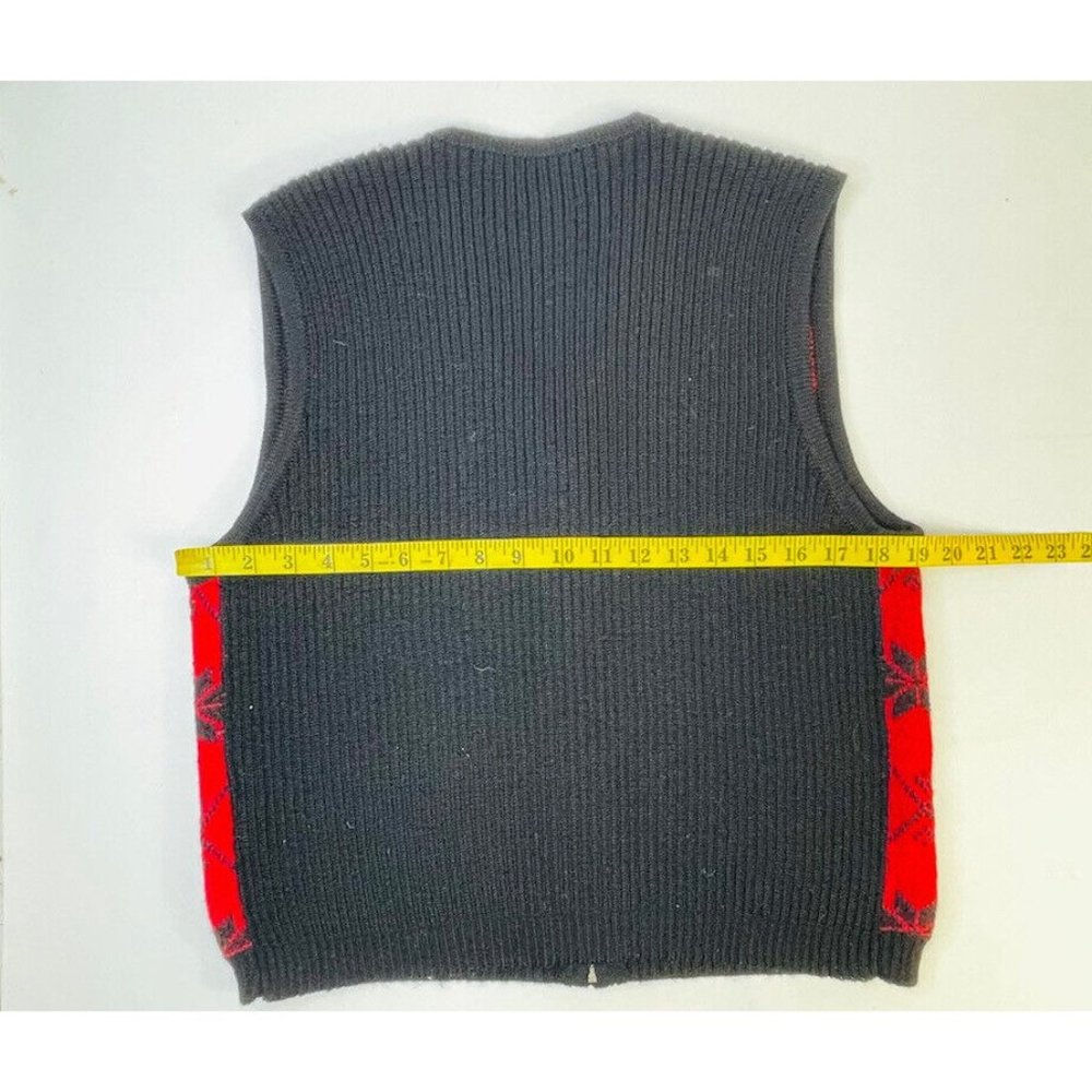 Pendleton Diamond Snowflake Stitched Wool Zip Swe… - image 5